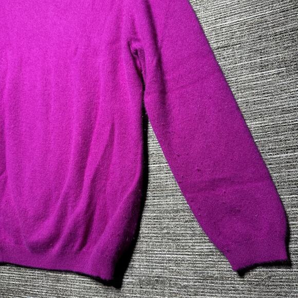 Charter Club Cashmere Luxury Women's XL Purple V Neck Pullover - Picture 15 of 16